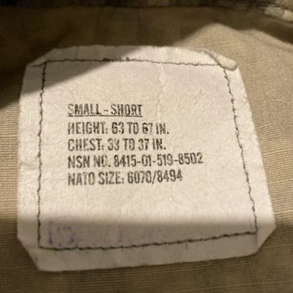 Unisex army combat shirt/coat - Picture 5 of 7